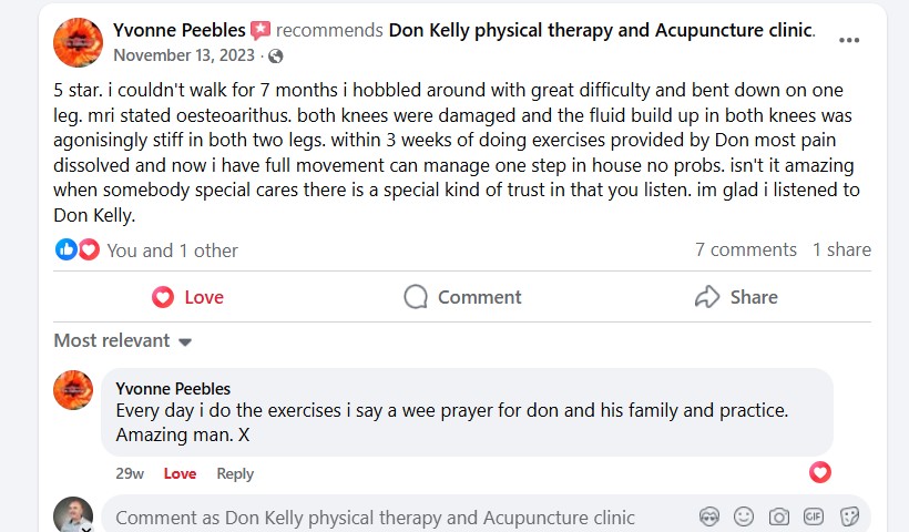 Knee pain injury physio Limerick