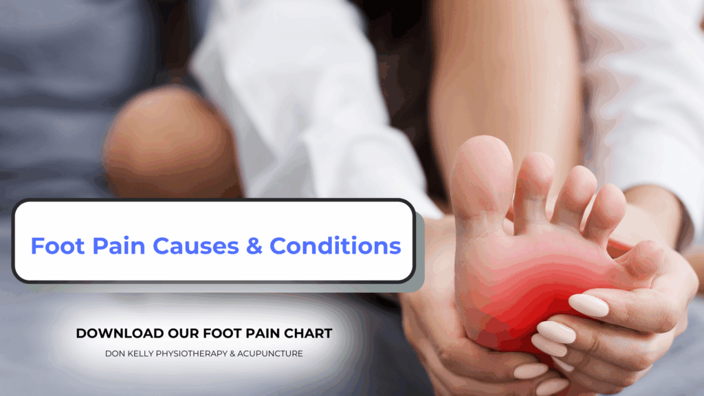 Physiotherapy treatment in Limerick clinic – Don Kelly providing hands-on foot and ankle pain relief and acupuncture.